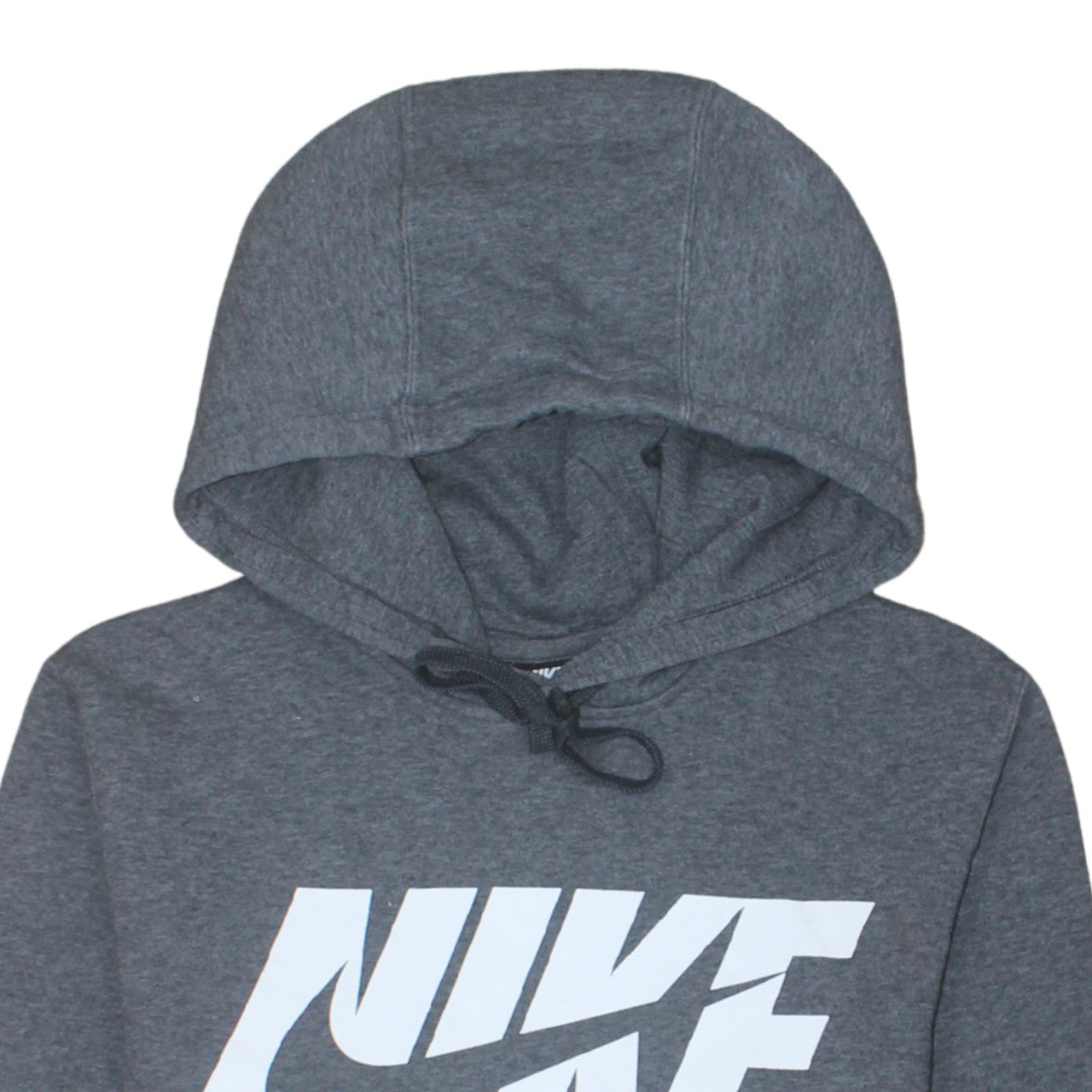Nike Women’s Grey Pullover Hoodie Small Cotton Blend Logo Sweatshirt