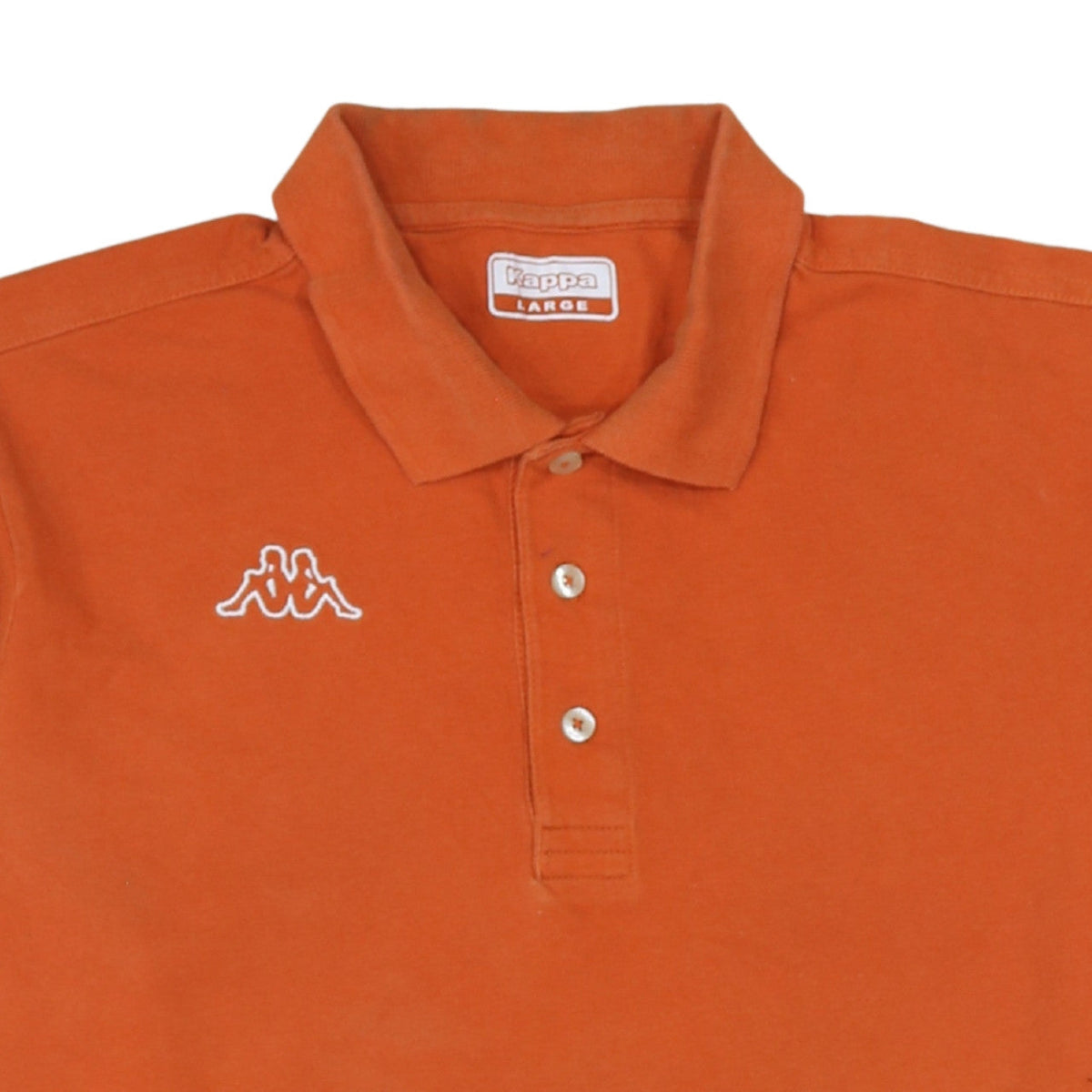 Kappa Men's Orange Cotton Polo Shirt Size L Short Sleeve