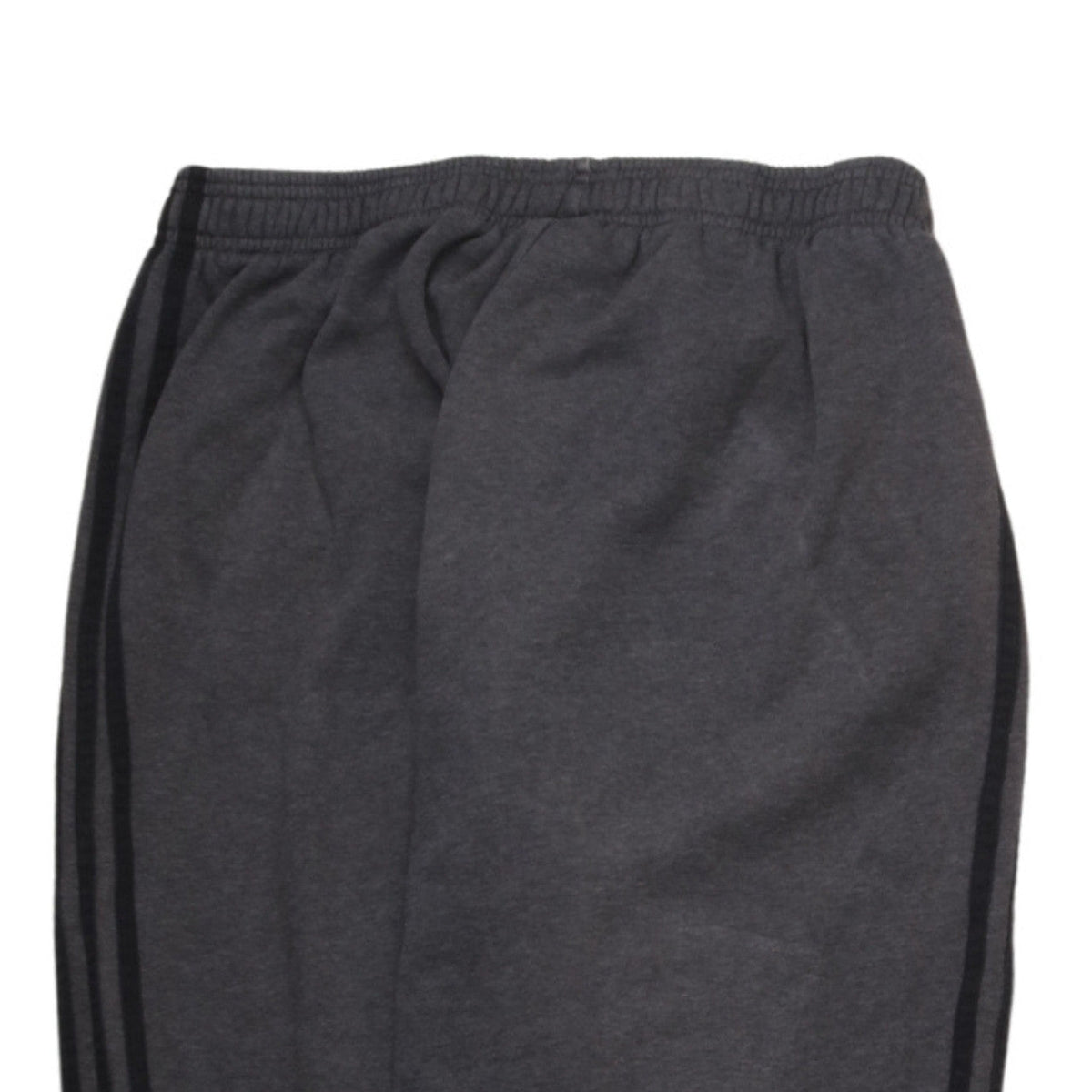 Adidas Men's Black L Fleece Jogger Sweatpants with Side Stripes