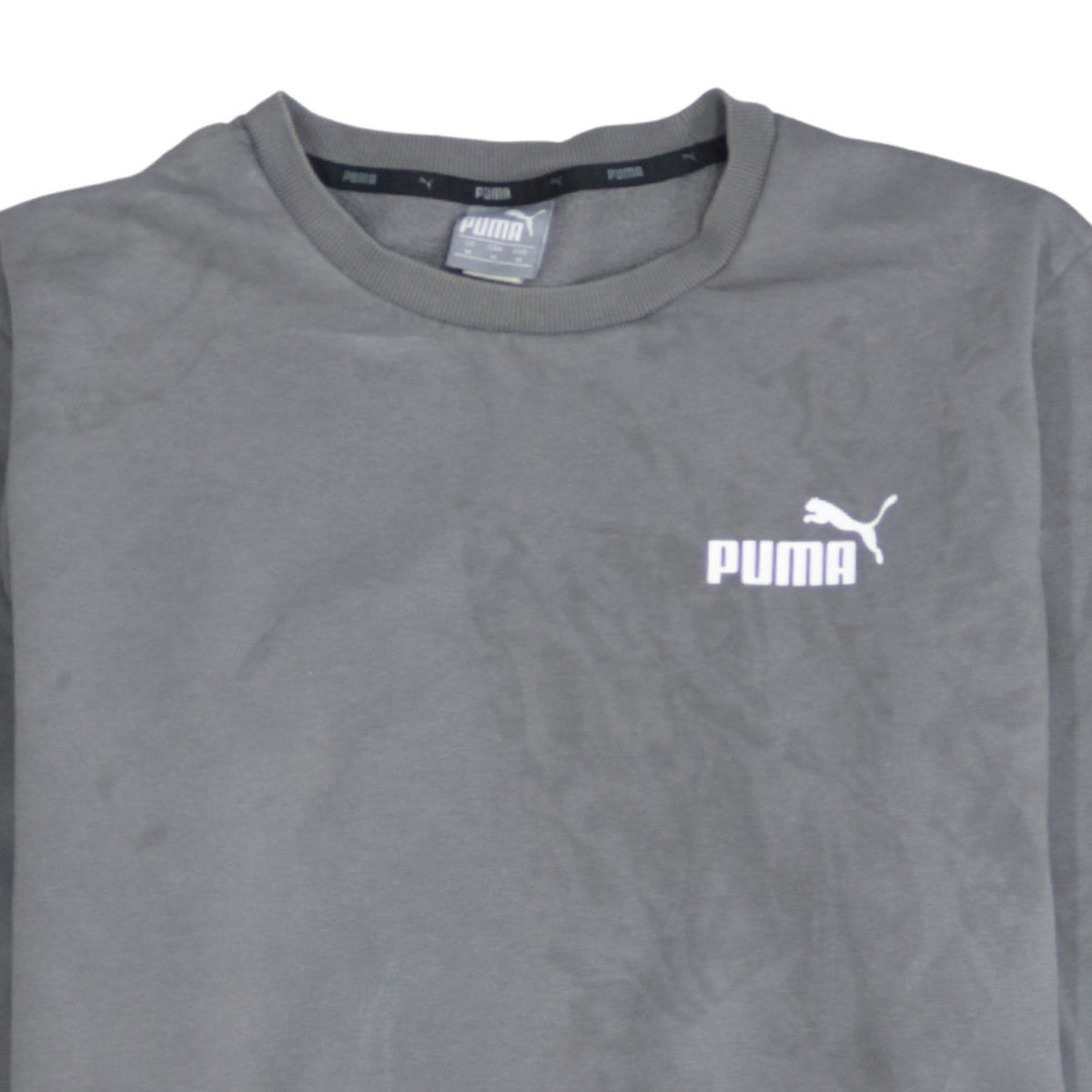 Puma Men's Grey Crew Neck Pullover Sweatshirt Size M Classic Fit