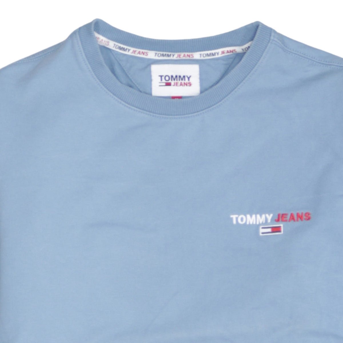Tommy Jeans Men's Blue Crew Neck Logo Sweatshirt Size M