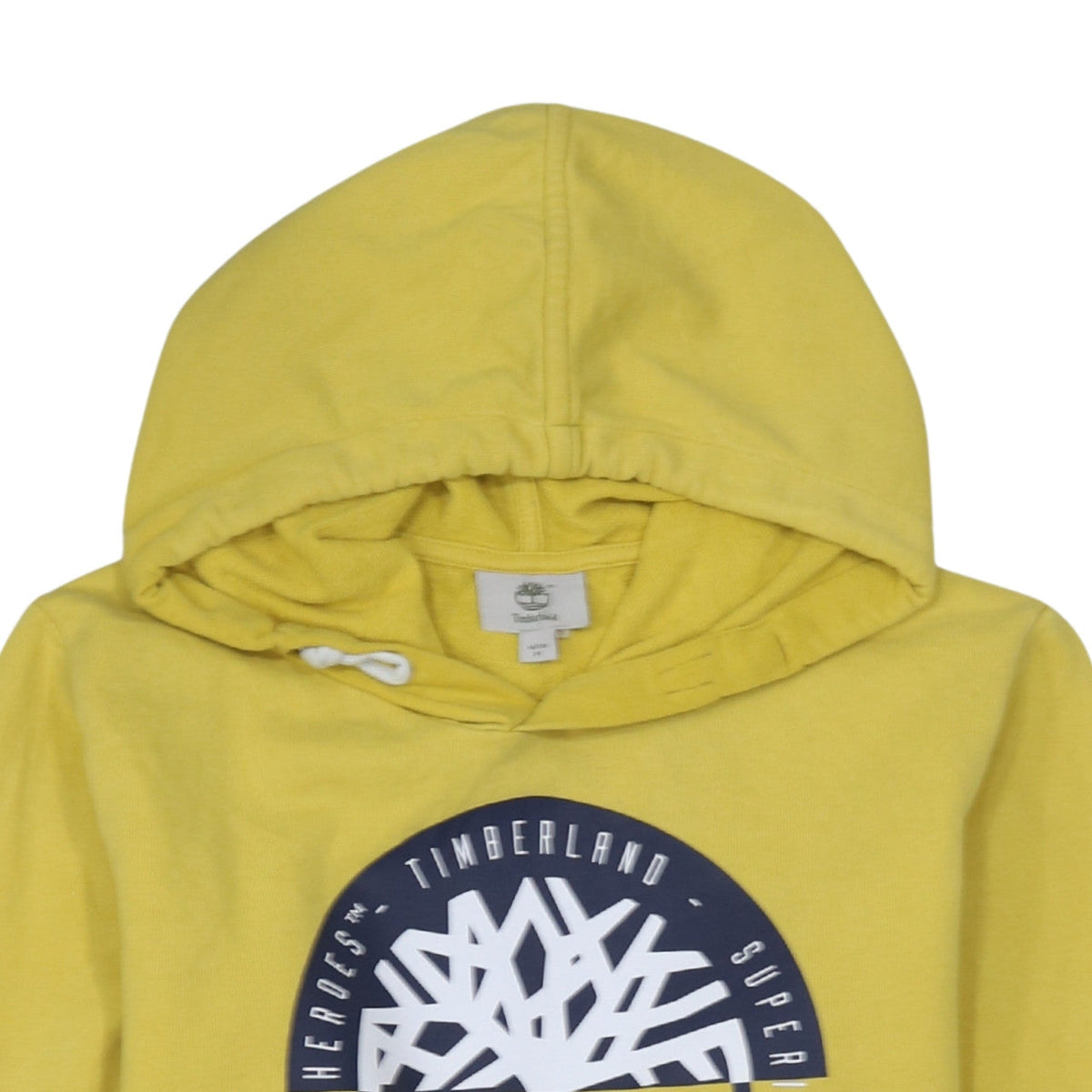 Timberland Womens Yellow Cotton Blend Pullover Hoodie M