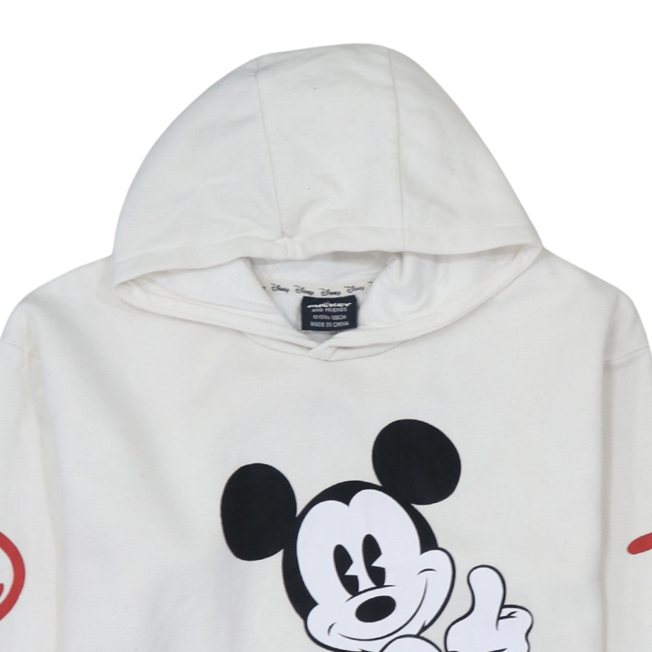 Disney Mickey & Friends Boys White Graphic Pullover Hoodie 12-13 Years