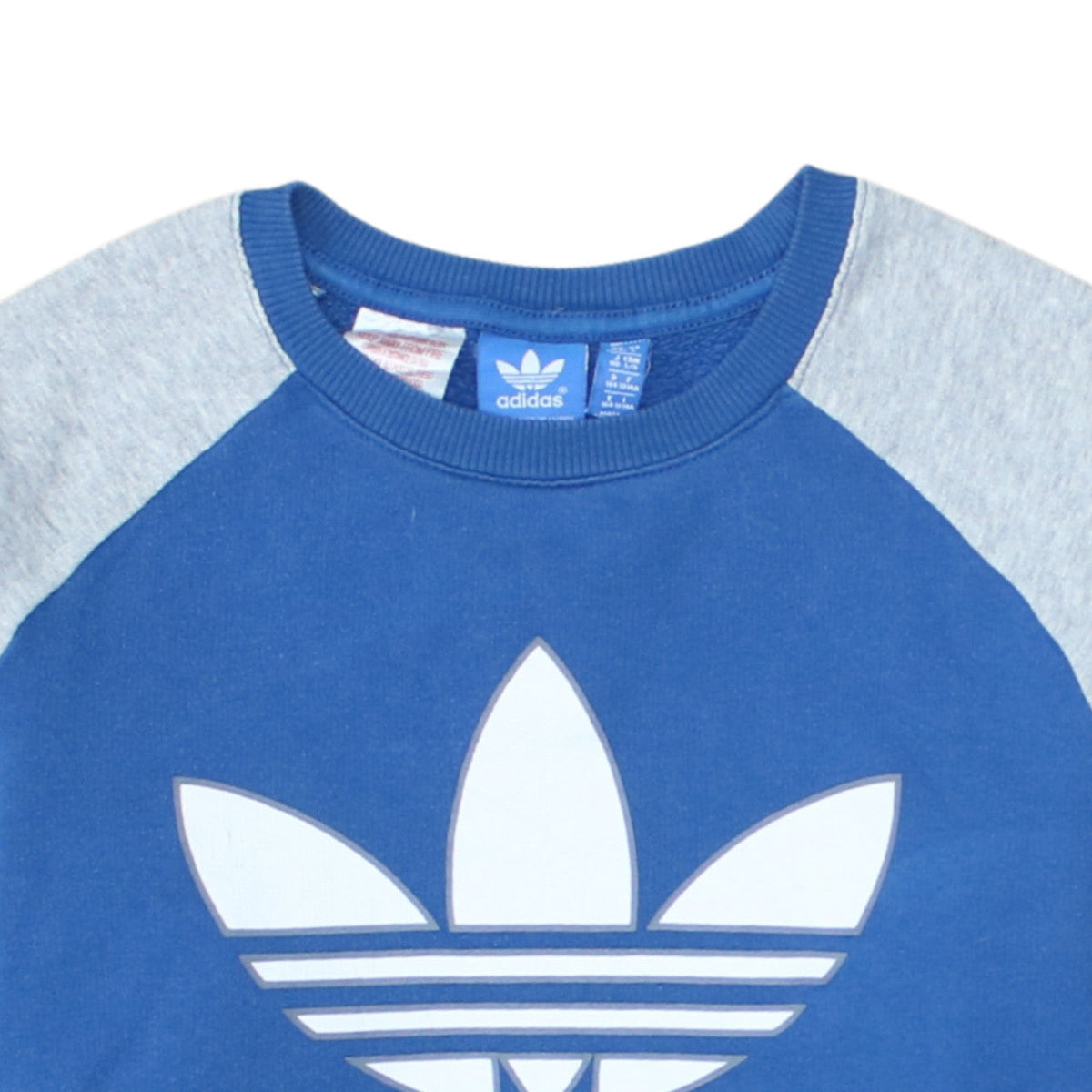 Additional view of Adidas boys’ blue crew neck pullover sweatshirt, size 14, years