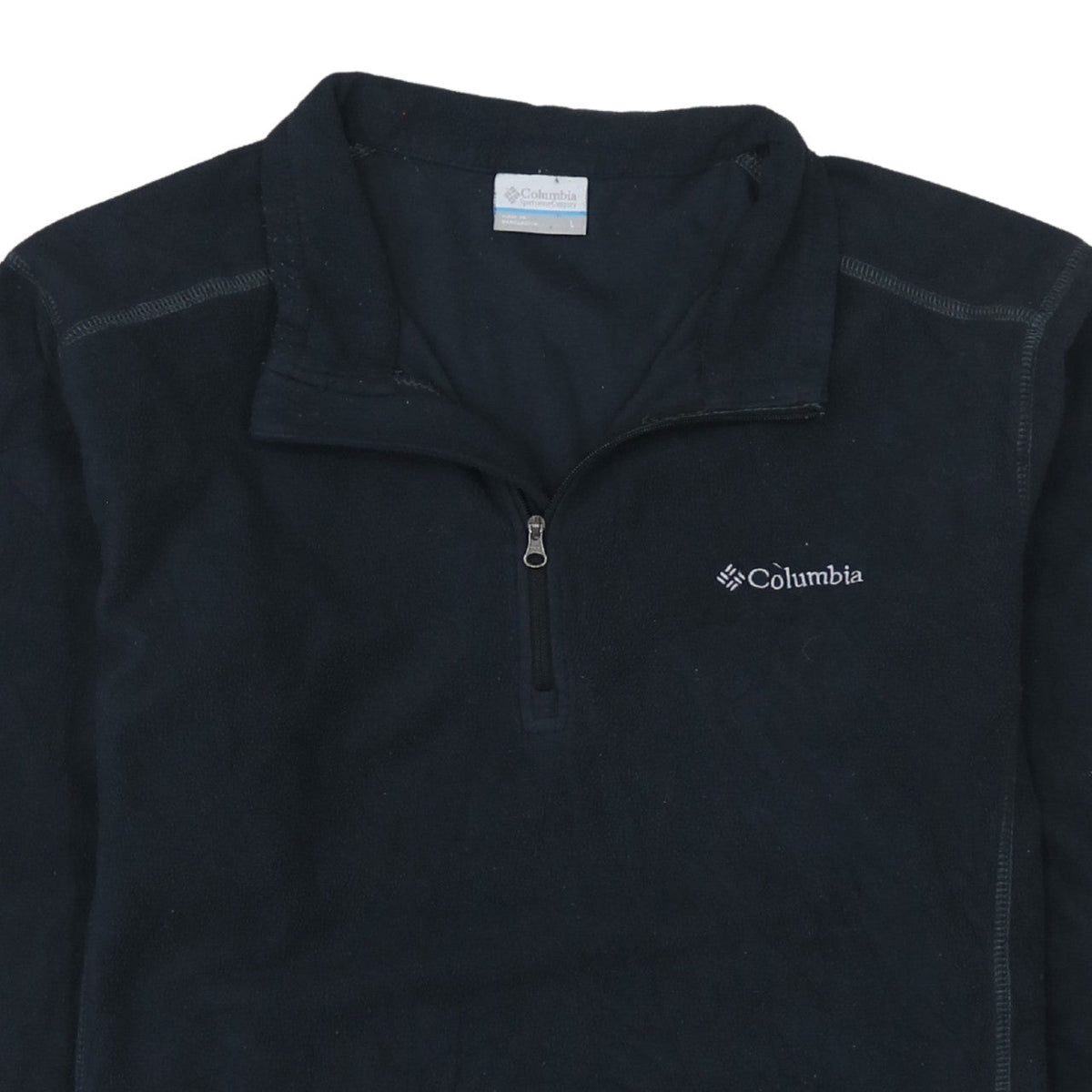 Columbia Men's Black Fleece 1/4 Zip Pullover Sweatshirt L