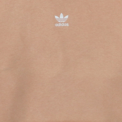 Adidas Womens Beige Pullover Hoodie UK 8 Cotton Fleece Casual