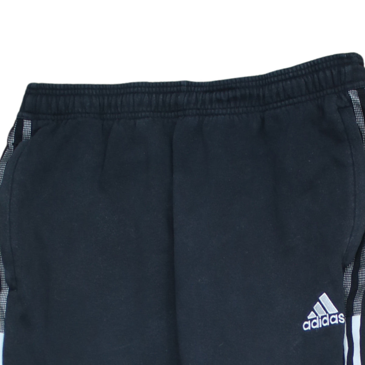 Adidas Men’s Black Jogger Sweatpants L Tapered Fit Fleece
