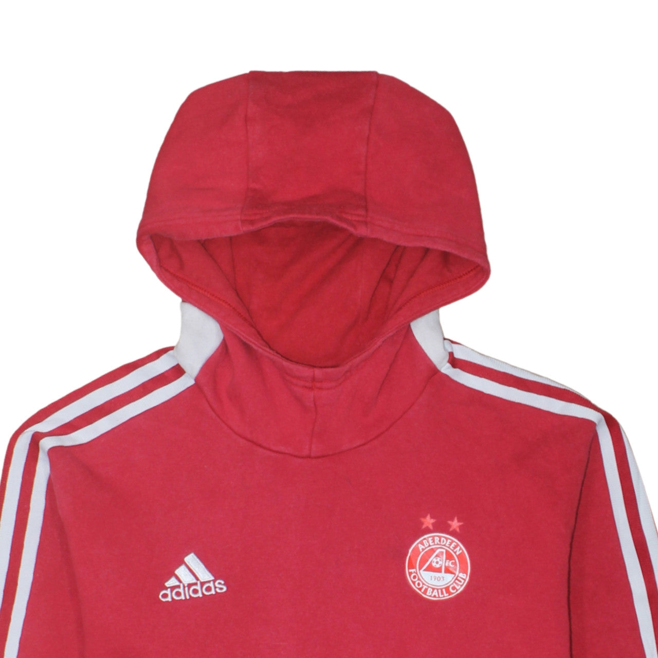 Adidas Men’s Red Aberdeen FC Pullover Hoodie Medium Fleece Sportswear