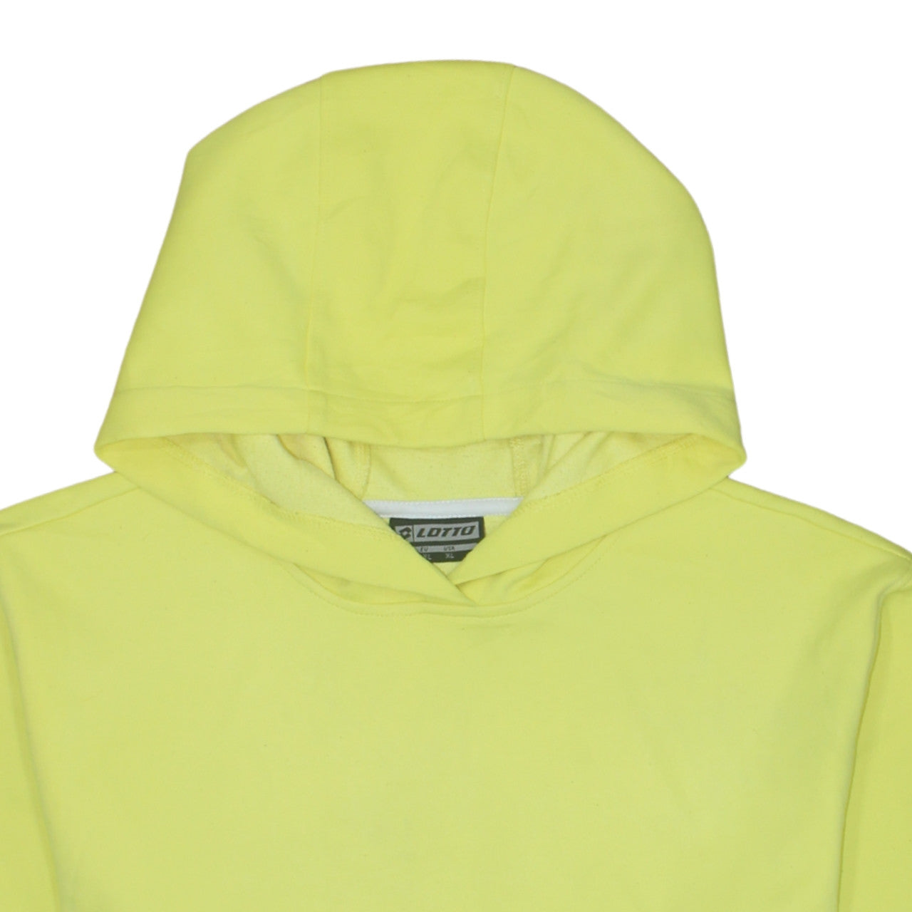 Lotto Men’s Yellow Pullover Hoodie 2XL Graphic Logo Sportswear