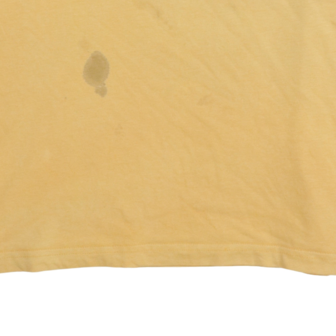 adidas Men Yellow Cotton Crew Neck Short Sleeve T-Shirt L