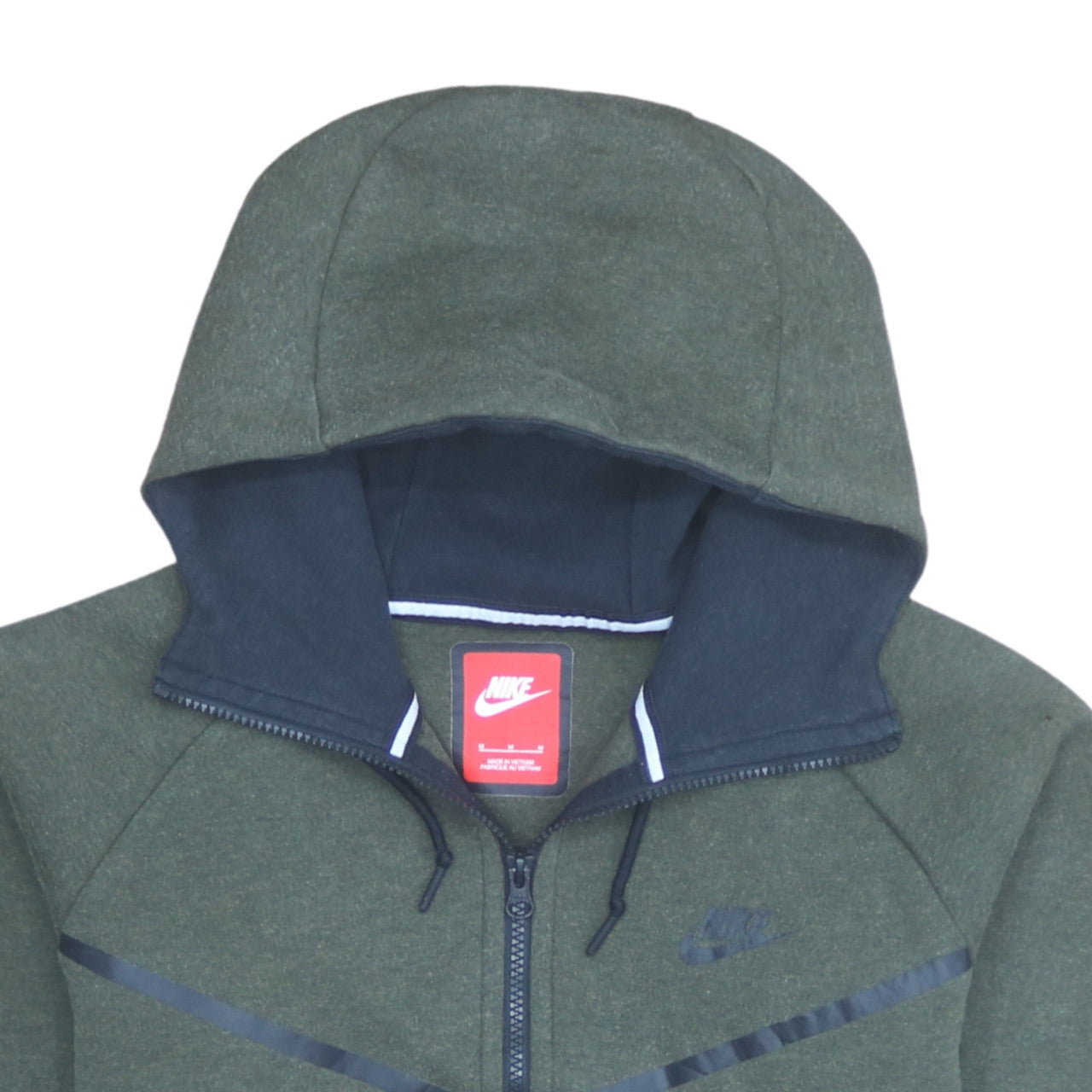 Nike Men's Green Full Zip Hoodie M Regular Fit Sportswear