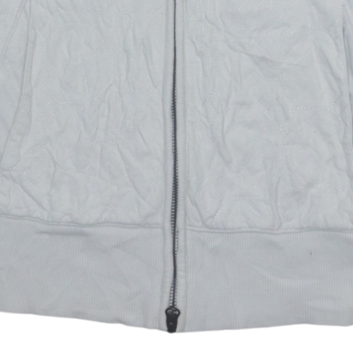 Nike Men’s White Full Zip Hoodie M Logo Lightweight Sportswear