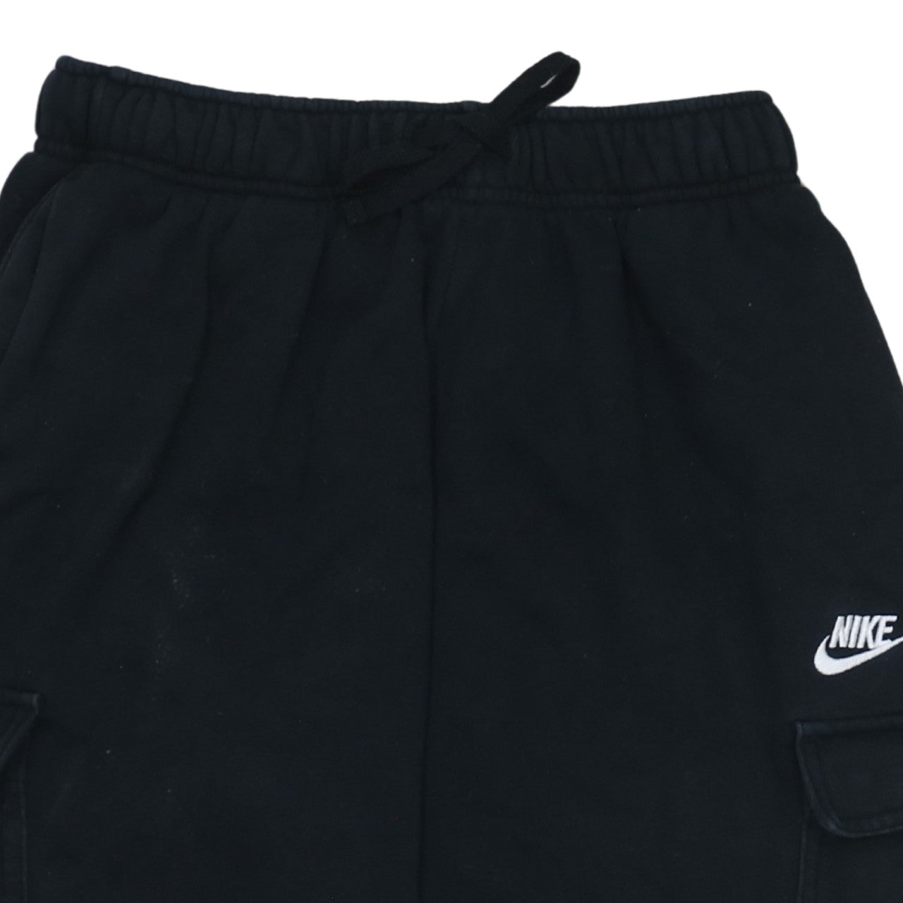 Nike Men's Black Cargo Fleece Jogger Trousers Size S