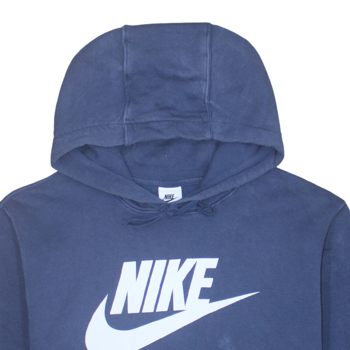 Nike Men's Blue Pullover Hoodie L Fleece Logo Sweatshirt