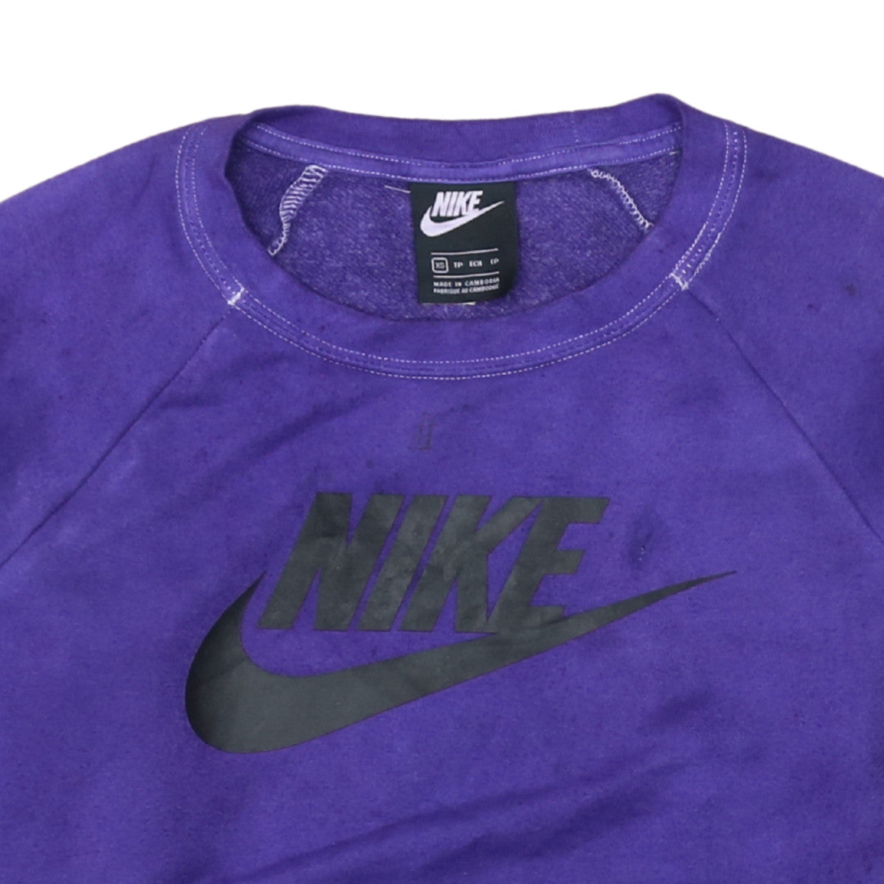 Nike Women's Purple Crew Neck Logo Pullover Sweatshirt XS