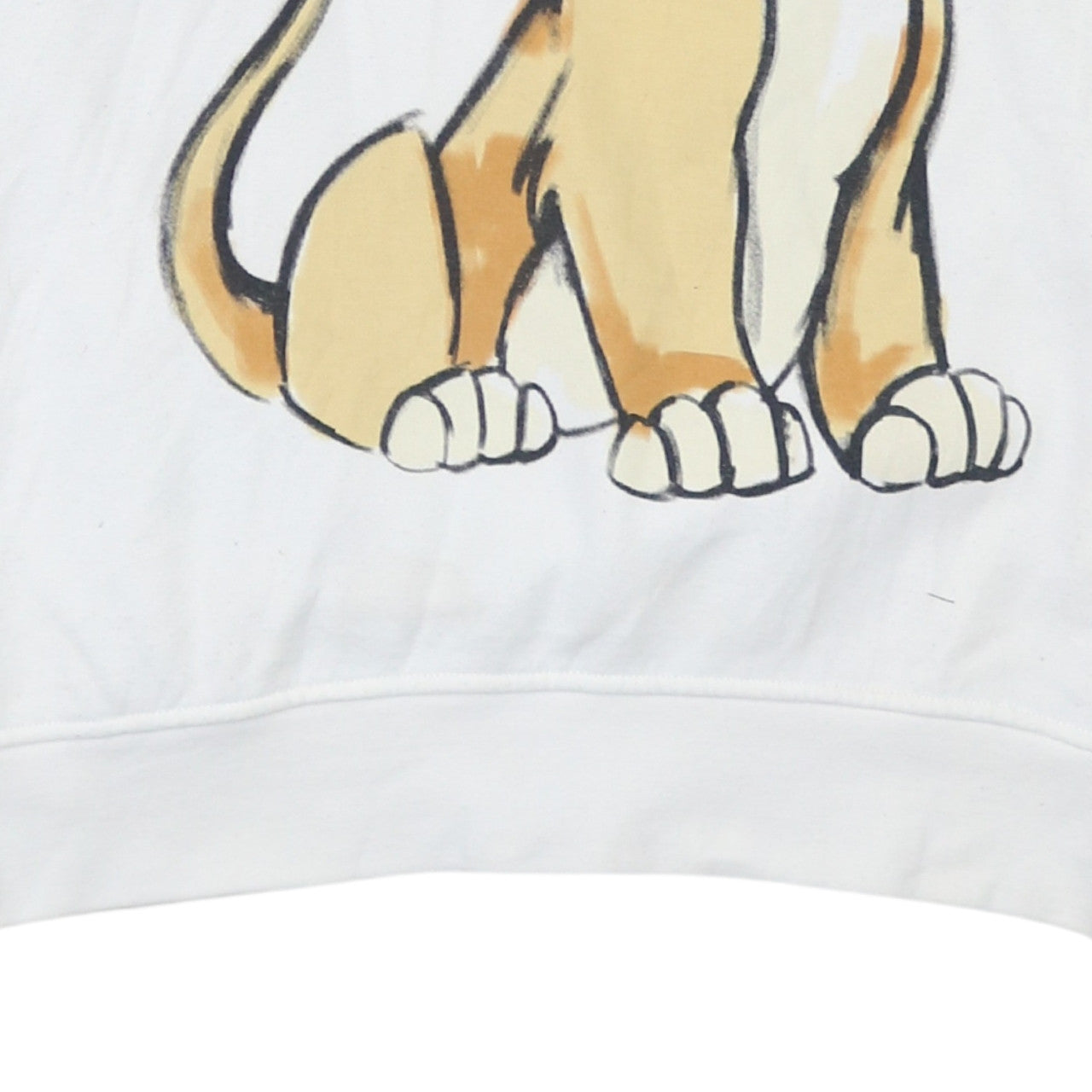 Disney Women's White 2XS Pullover Hoodie The Lion King Simba Graphic