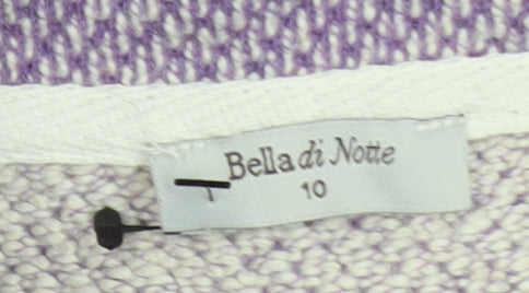 Bella di Notte Women’s Purple Henley Knit Jumper Size 10