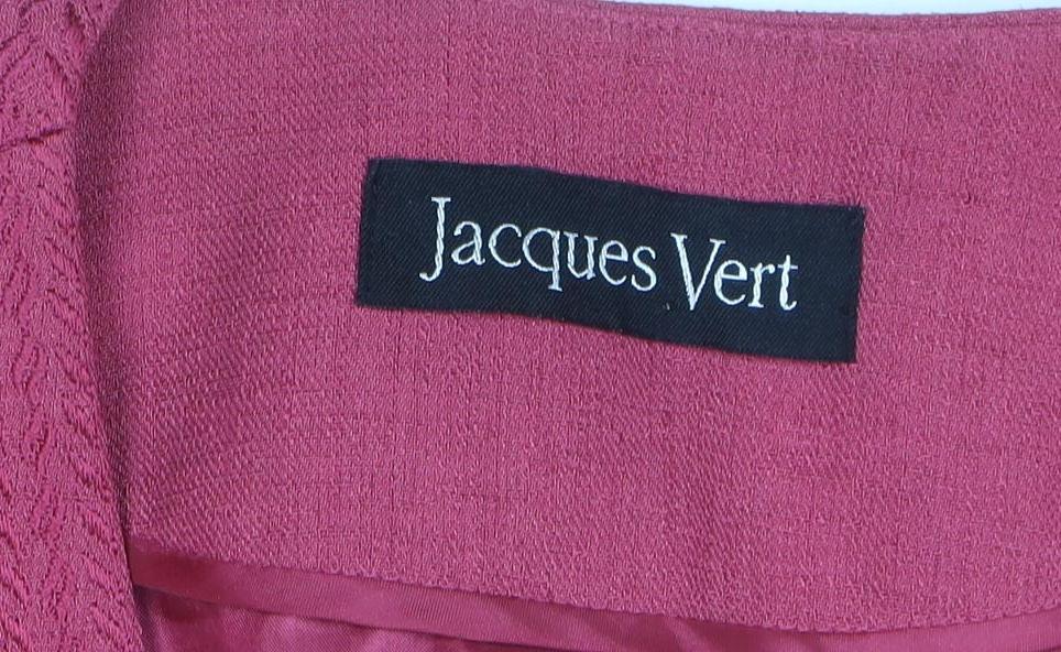 Jacques Vert Women’s Pink Suit Top UK 16 Short Sleeve Blazer