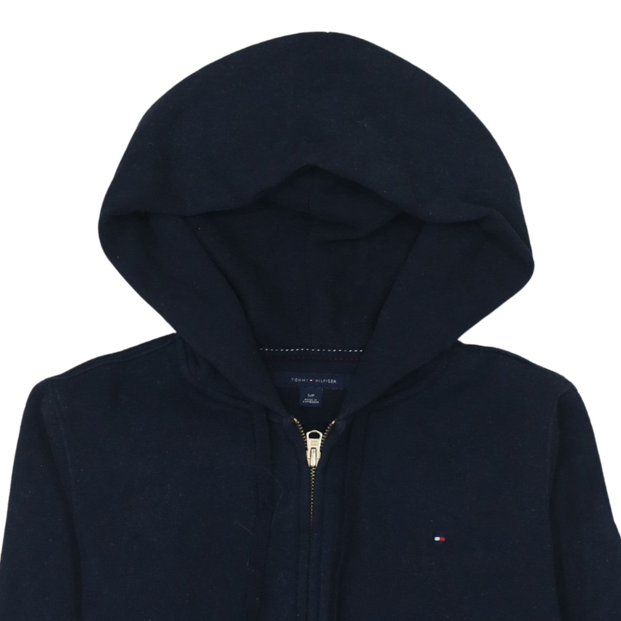 Tommy Hilfiger Men's Blue Full Zip Hoodie Size S Cotton Blend