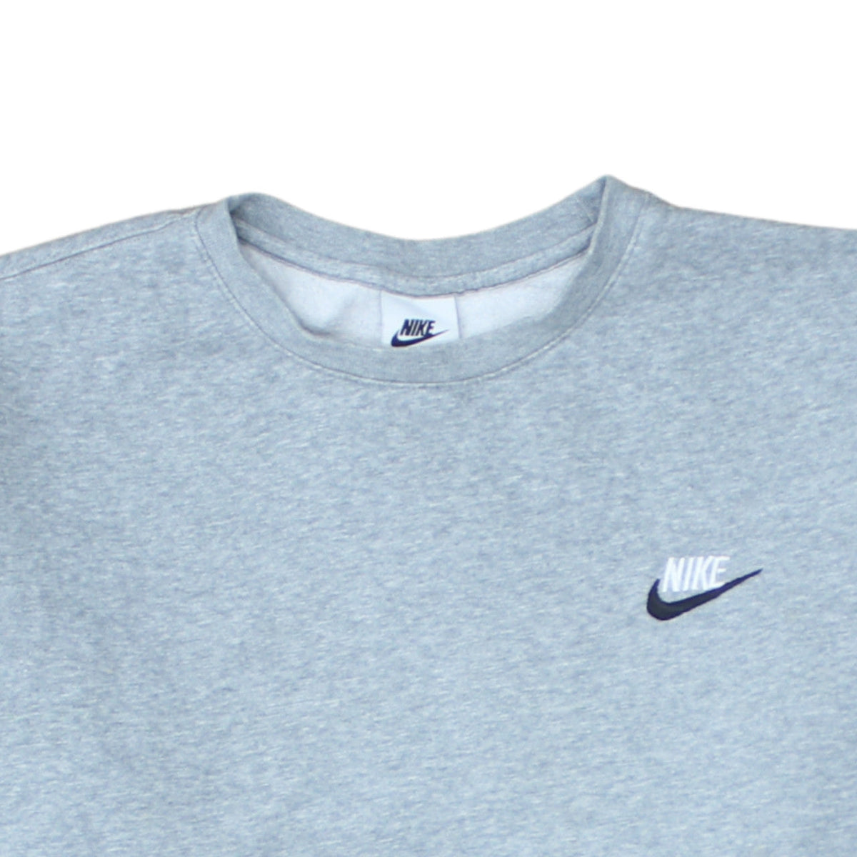 Nike Men's Grey Logo Crew Neck Pullover Sweatshirt M