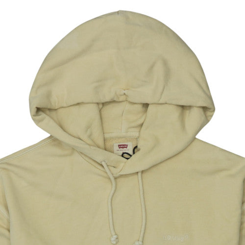 Levi’s Women Beige Pullover Hoodie Medium Relaxed Fit Sweatshirt