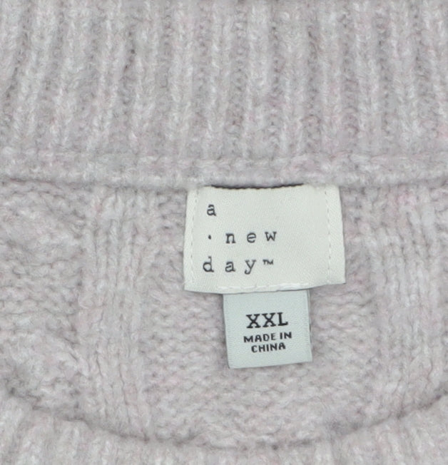 A New Day Women’s Beige Cable-Knit Jumper Size 2XL