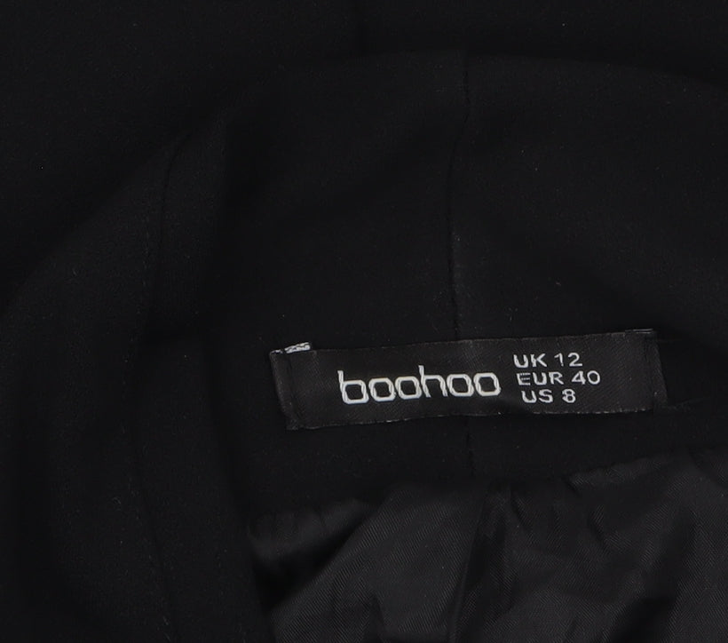 Boohoo Women's Black Blazer Jacket Size 12 Tailored Workwear