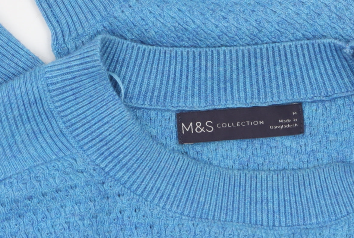 Marks & Spencer Women’s Blue Knit Crew Neck Pullover Jumper M