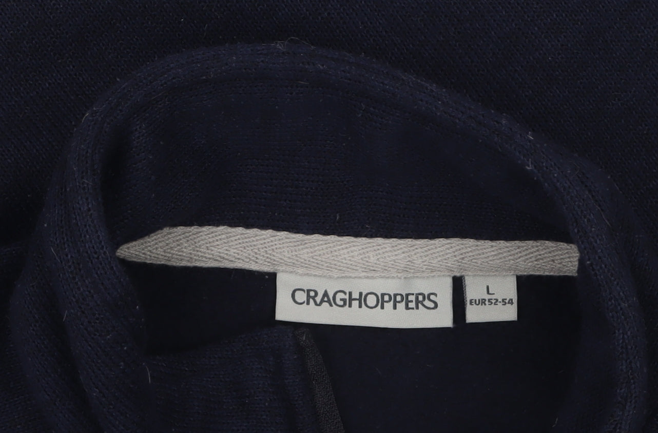 Craghoppers Men's Blue Fleece Half Zip Pullover Sweatshirt L