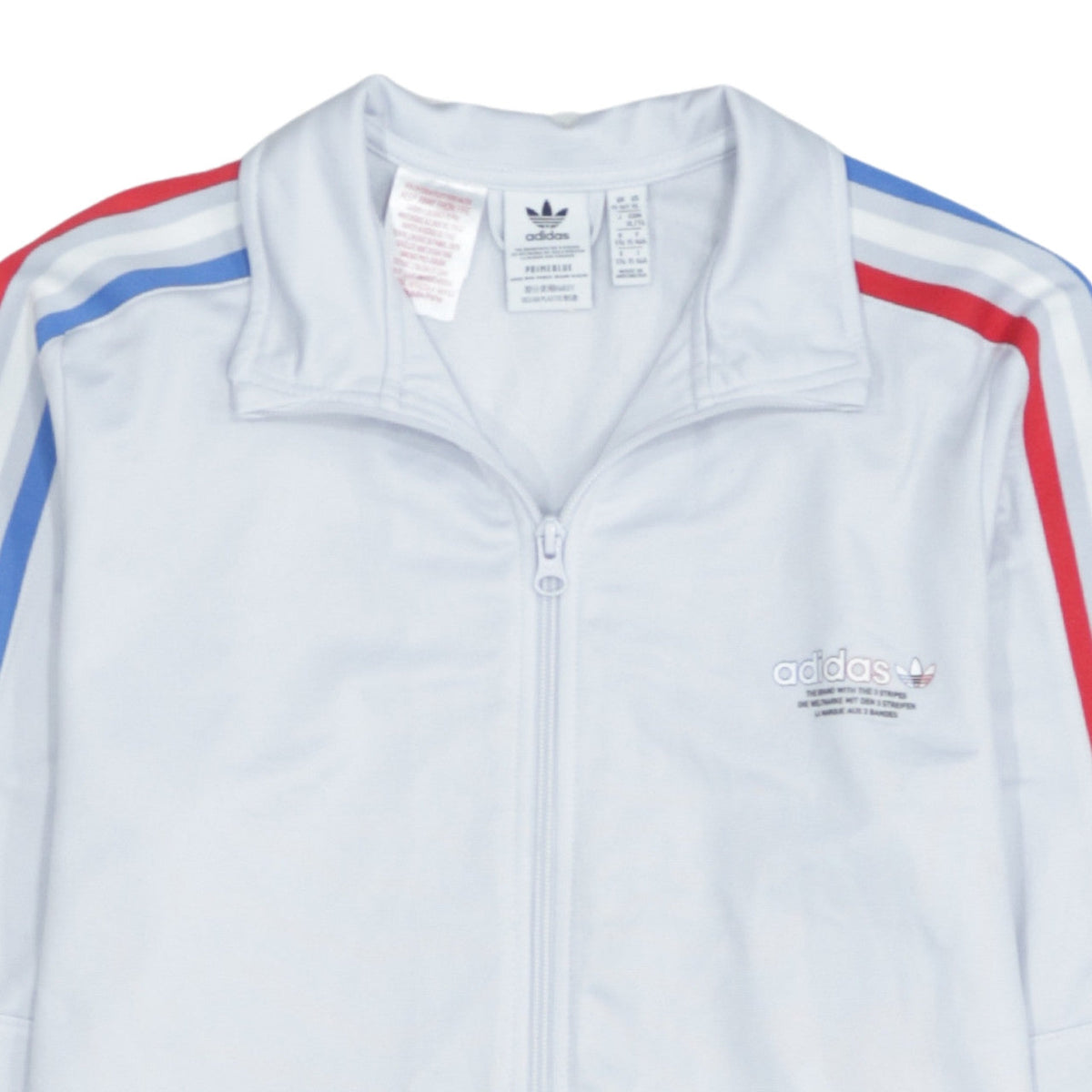 adidas Boys White 15-16 Years Track Jacket Full Zip Polyester Activewear