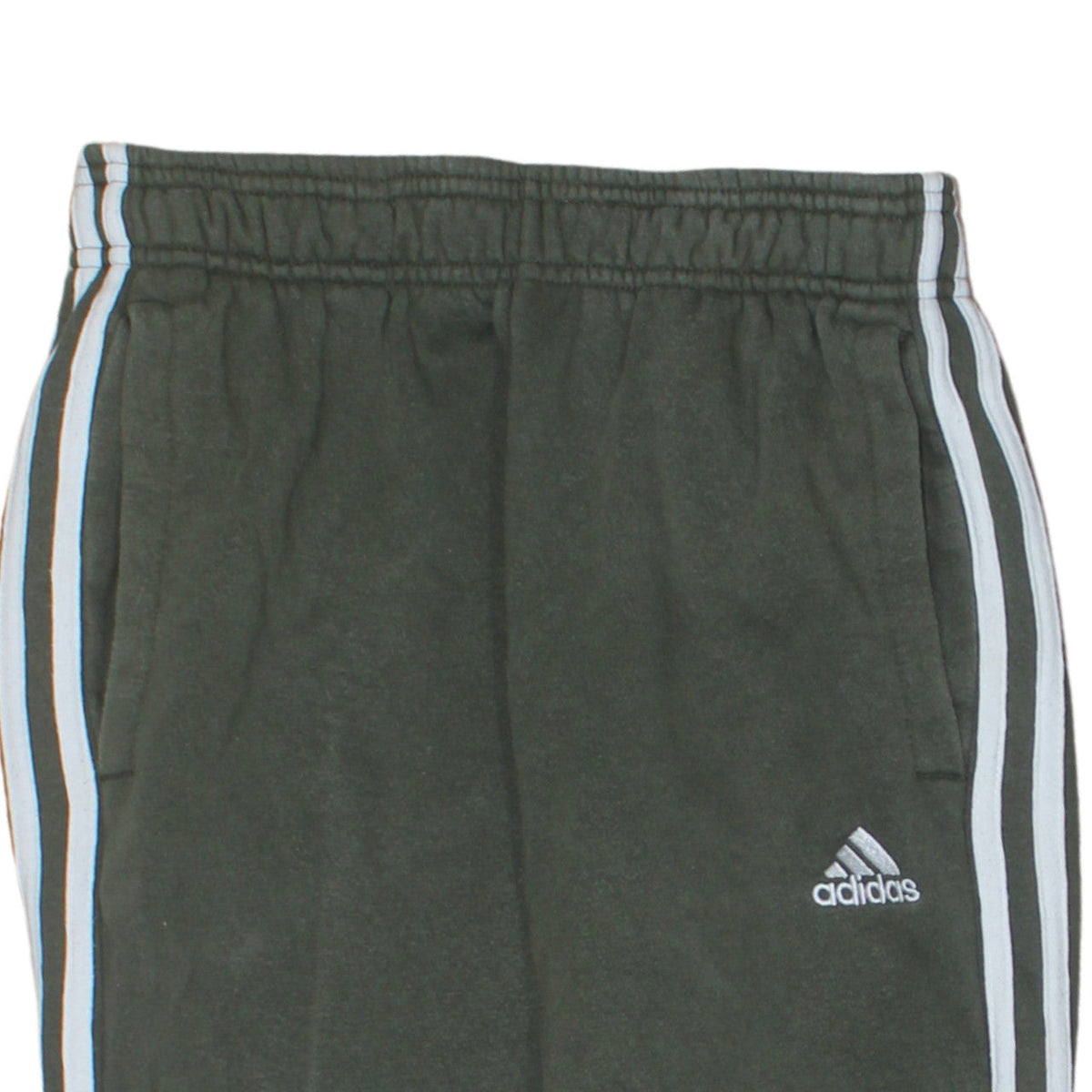 Adidas Mens Green XS Jogger Trousers Fleece Side Stripe