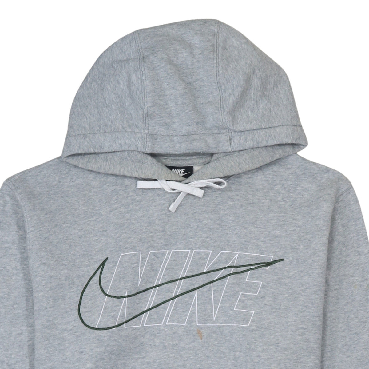 Nike Men's Grey Pullover Hoodie M Regular Fit Sports Style