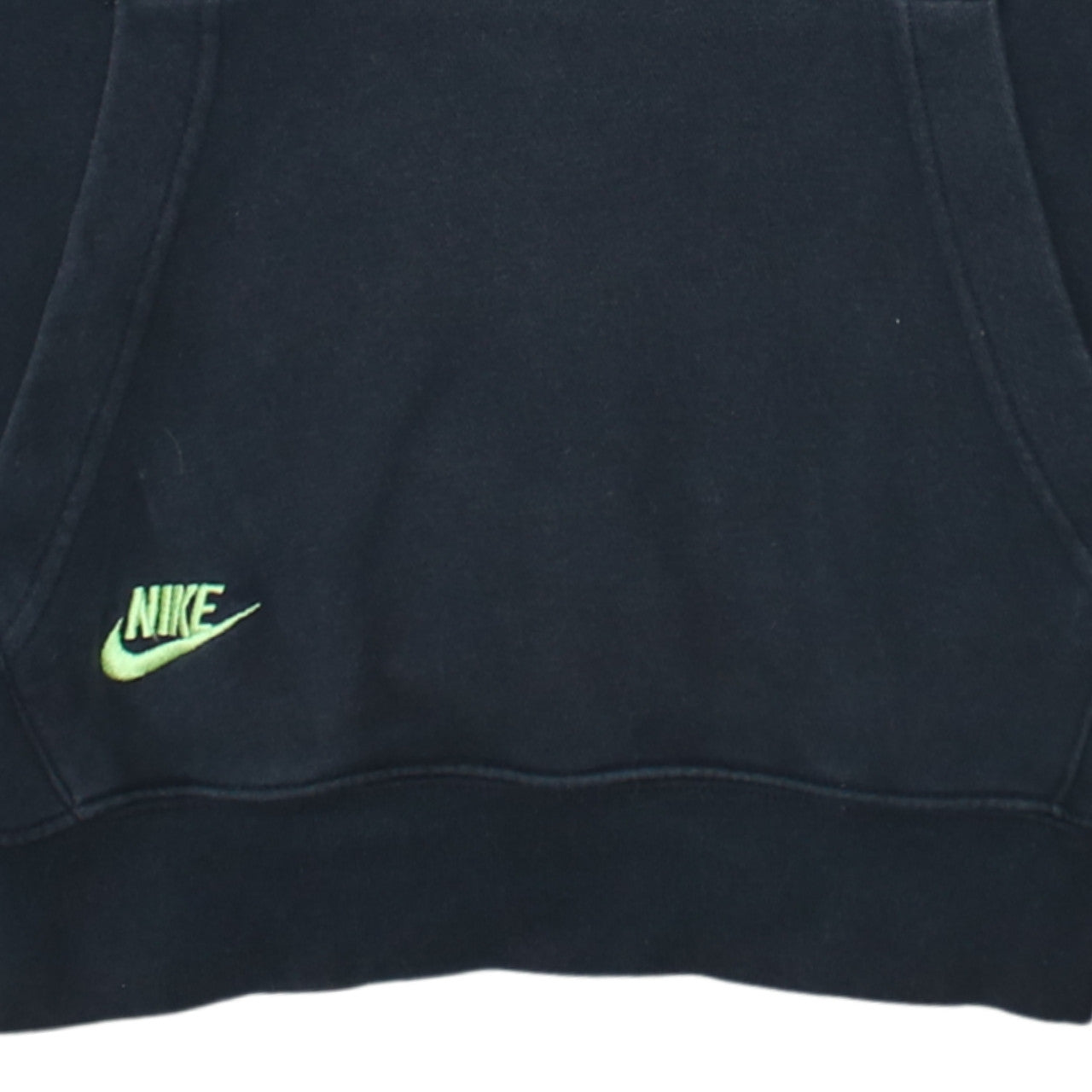 Nike Men's Black XS Pullover Hoodie with Green Logo