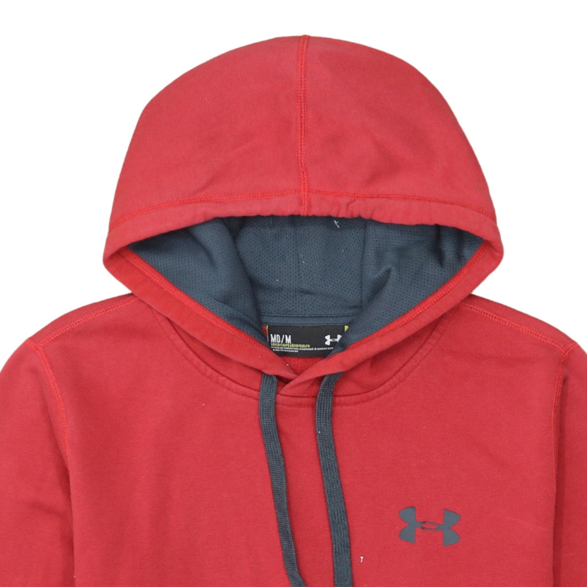 Under Armour Men's Red Pullover Hoodie M Relaxed Fit Fleece