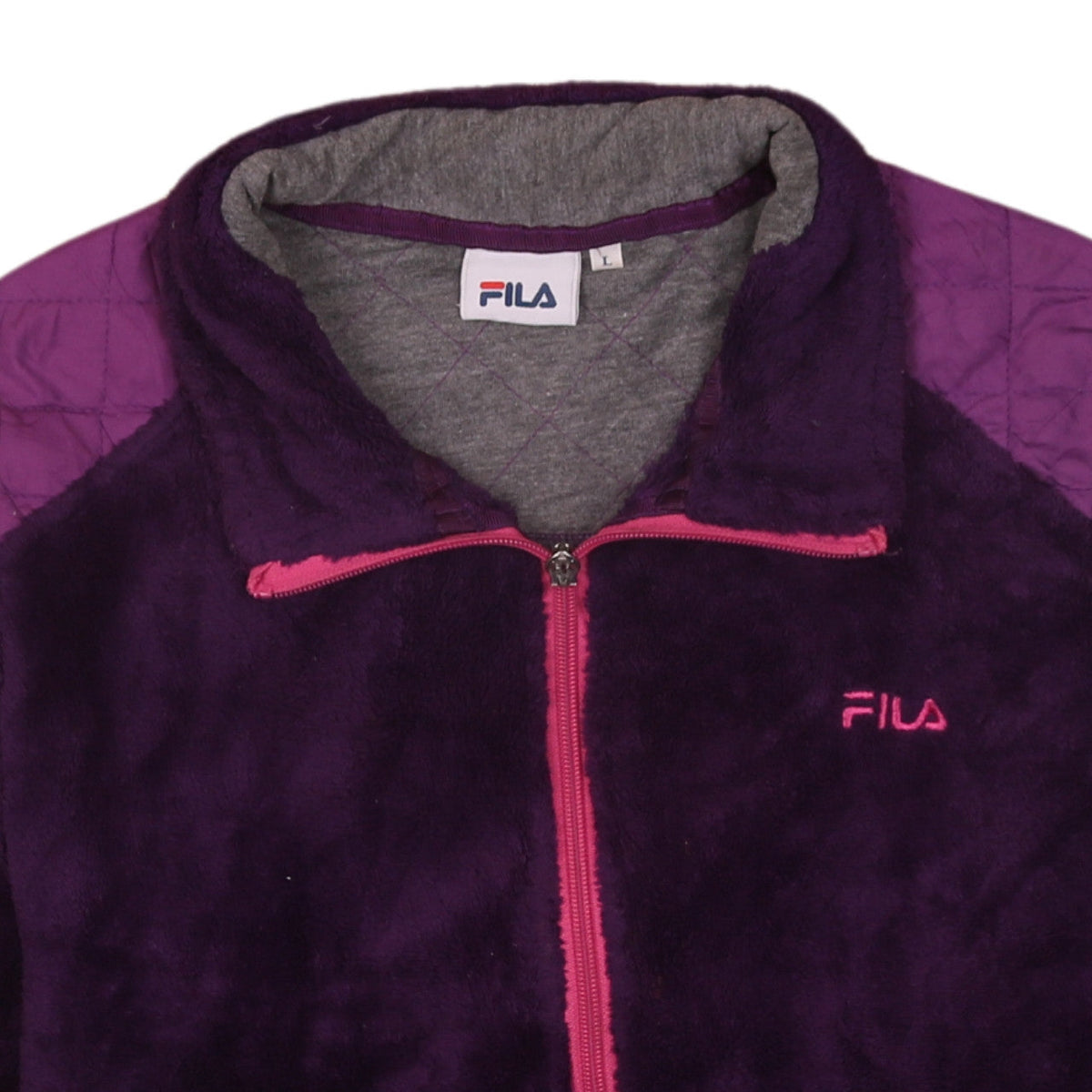 Fila Women's Purple Fleece Full Zip Jacket Size L