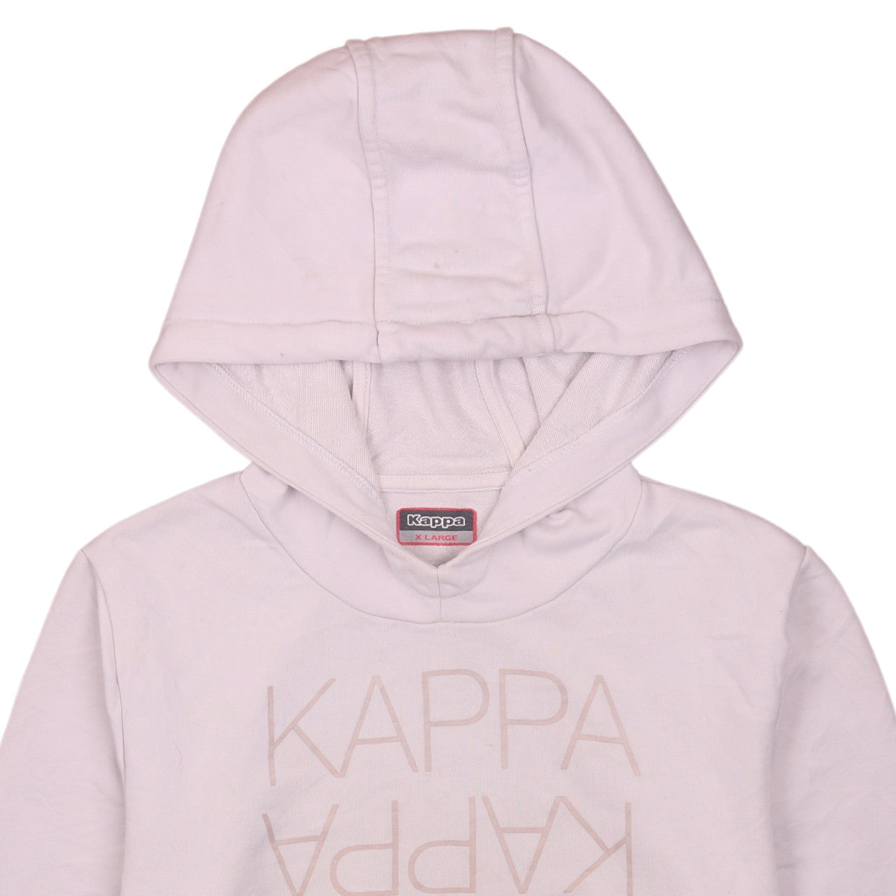 Kappa Womens Pink Pullover Hoodie XL Casual Logo Print