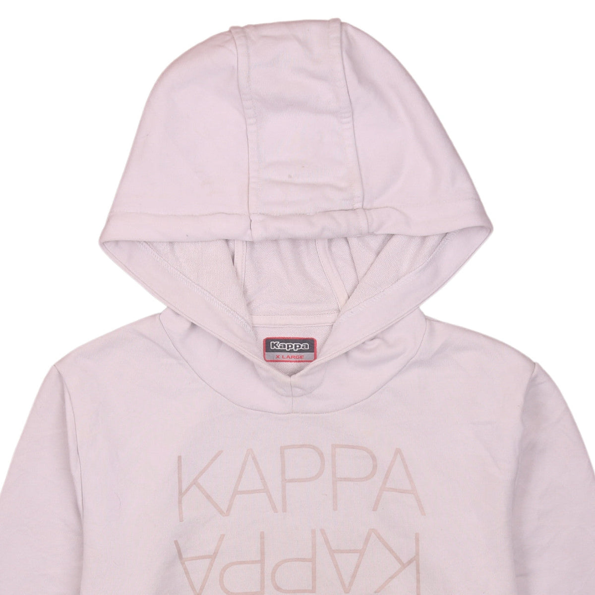 Kappa Womens Pink Pullover Hoodie XL Casual Logo Print