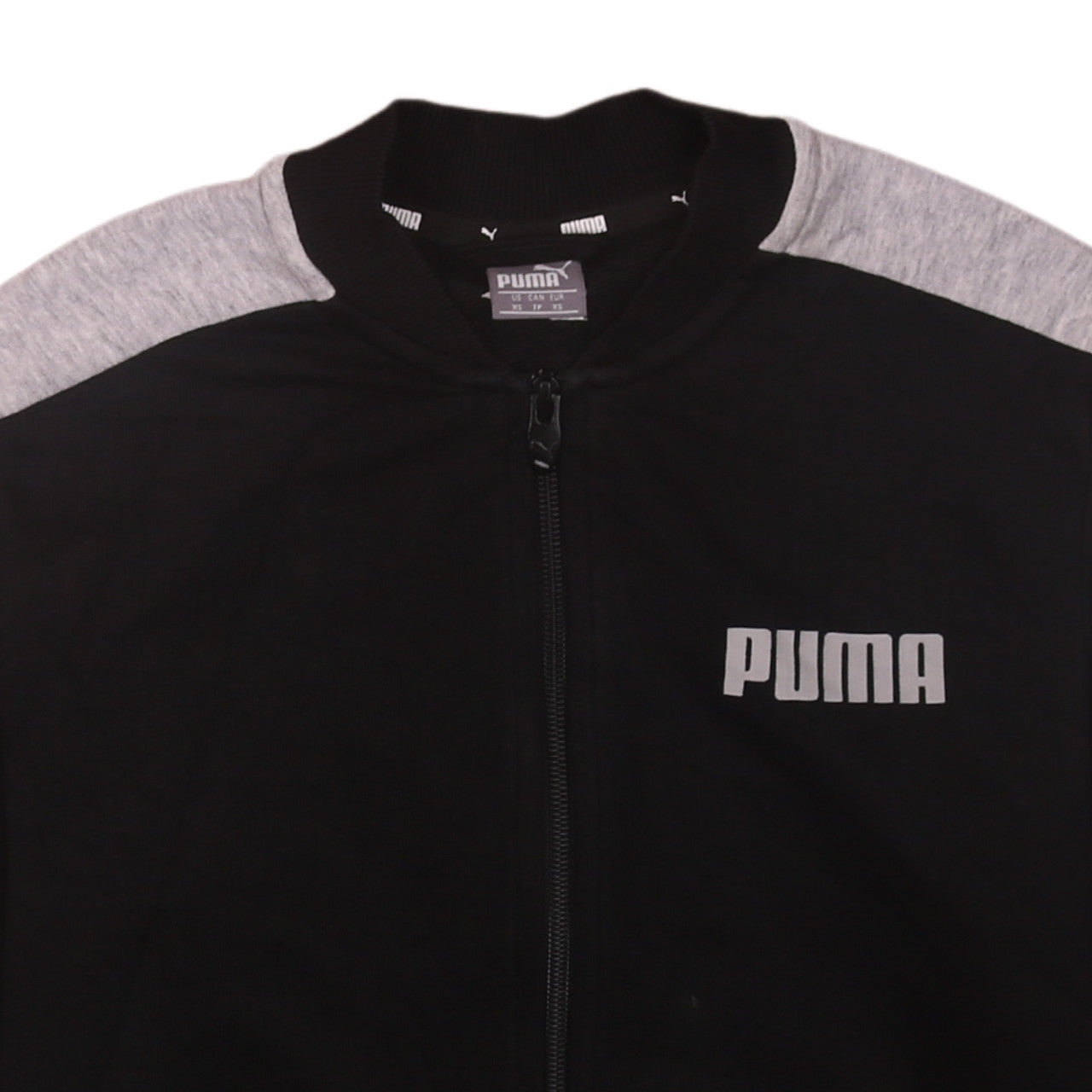 Puma Men's Black and Grey XS Track Jacket Full Zip Athletic