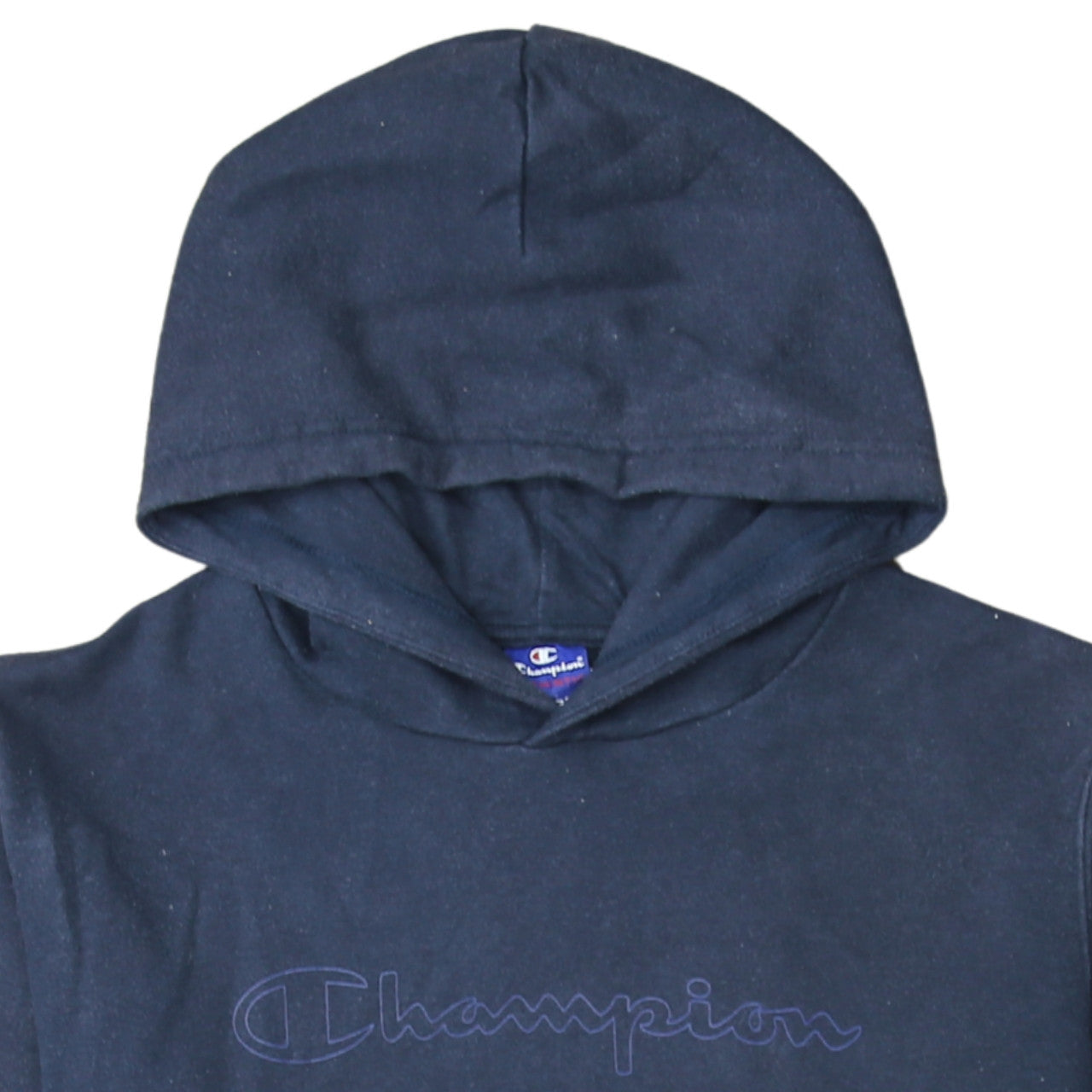 Champion Men's Blue Pullover Hoodie Large Embroidered Logo Fleece