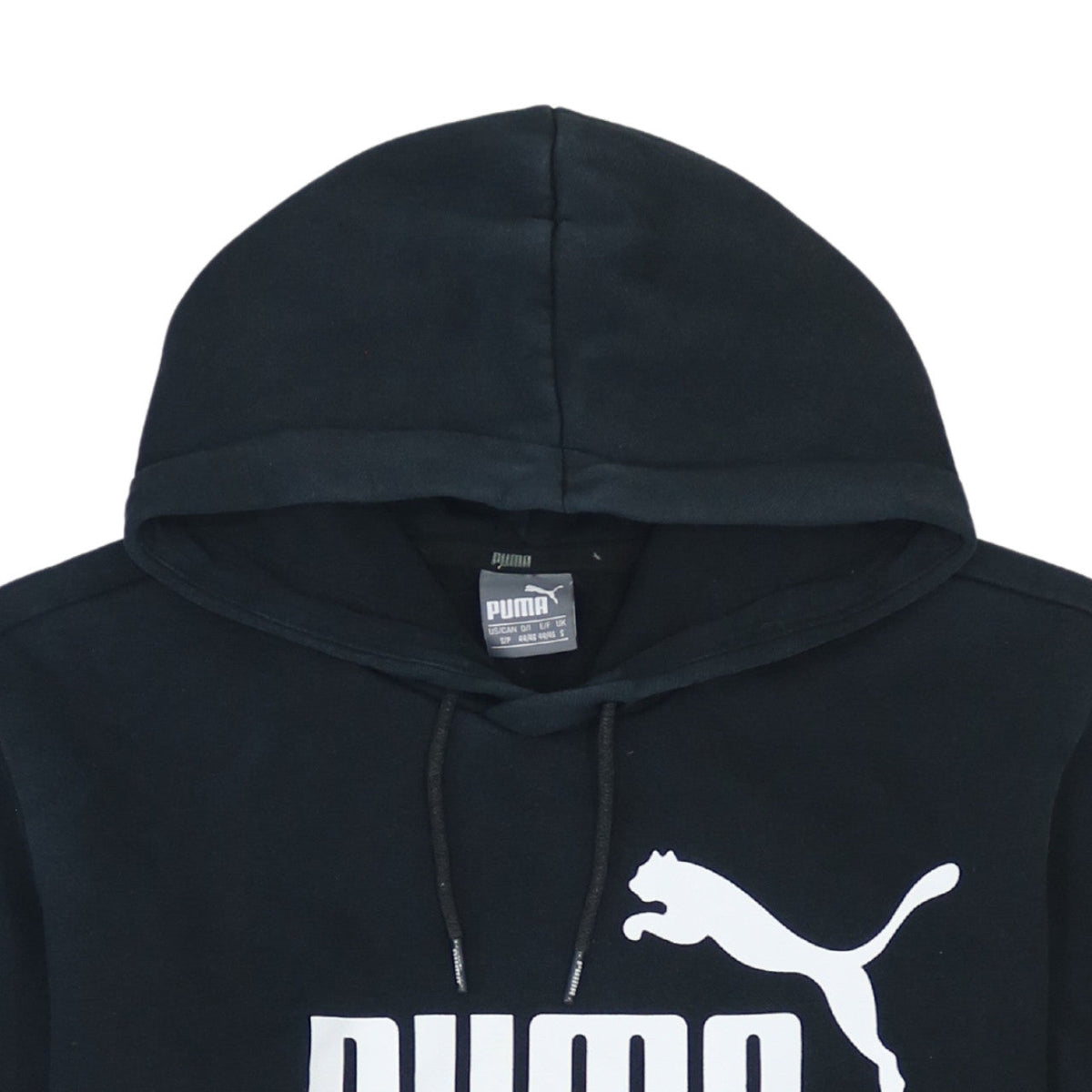 Puma Men’s Black Pullover Hoodie Small Logo Fleece Sweatshirt