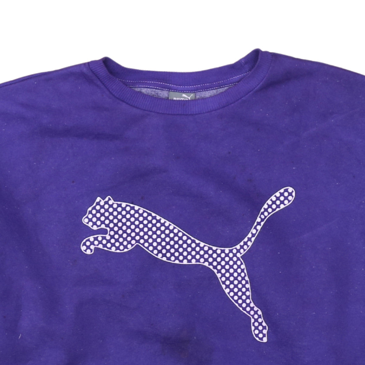 Puma Women’s Purple XL Crew Neck Sweatshirt with Logo Print