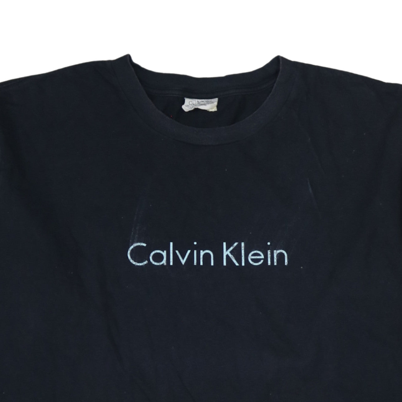 Calvin Klein Men's Black Long Sleeve Cotton Logo Top XL