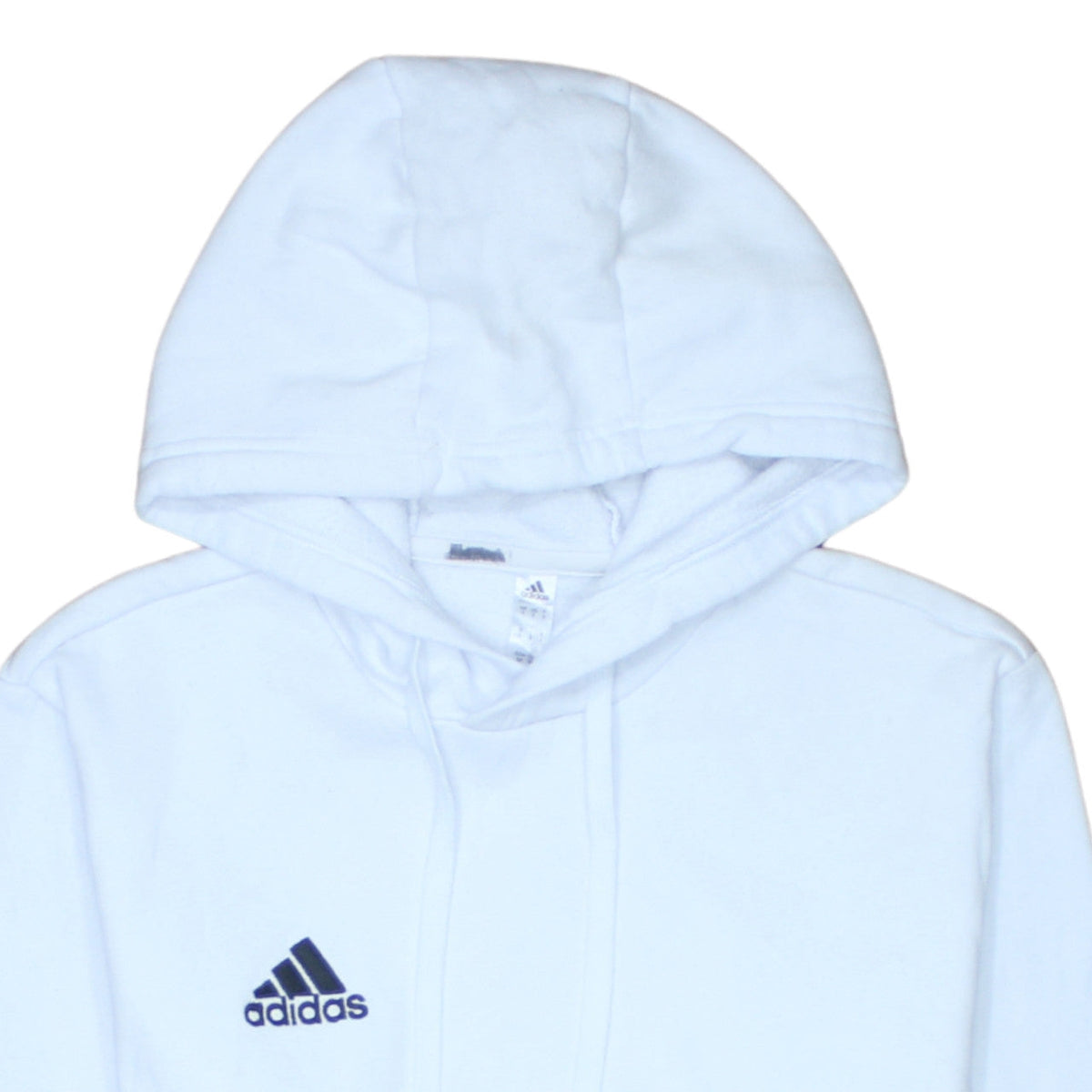 Adidas Mens White Pullover Hoodie Size M Sports Fleece