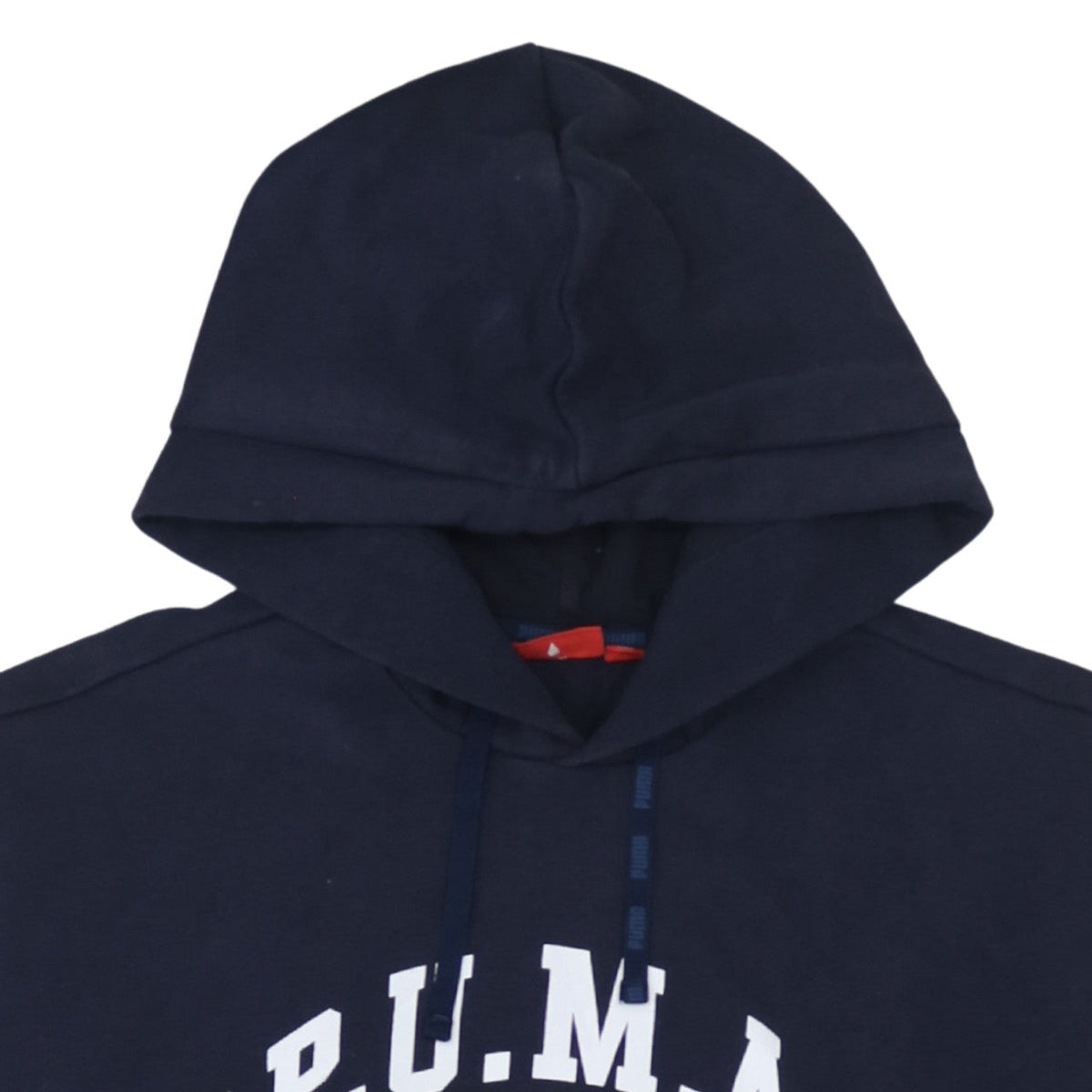 Puma Men's Blue Pullover Hoodie L Graphic Logo Sportswear