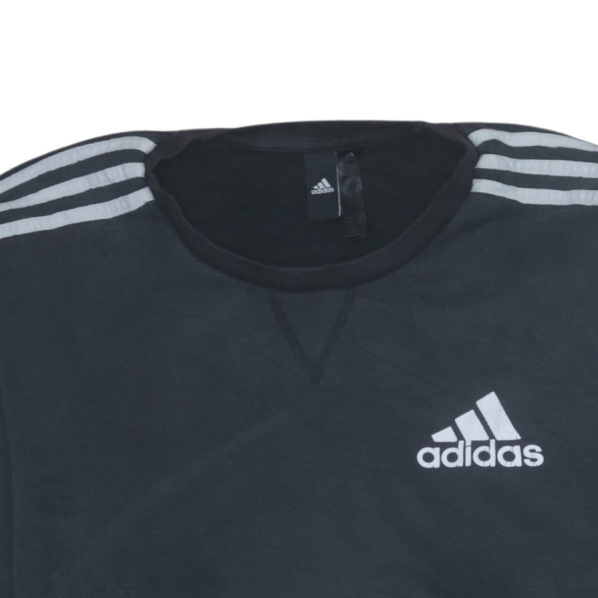 Adidas Men's Black Crew Neck Pullover Sweatshirt Size L