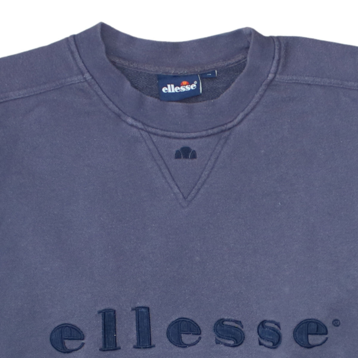 Ellesse Men's Blue Small Crew Neck Pullover Sweatshirt