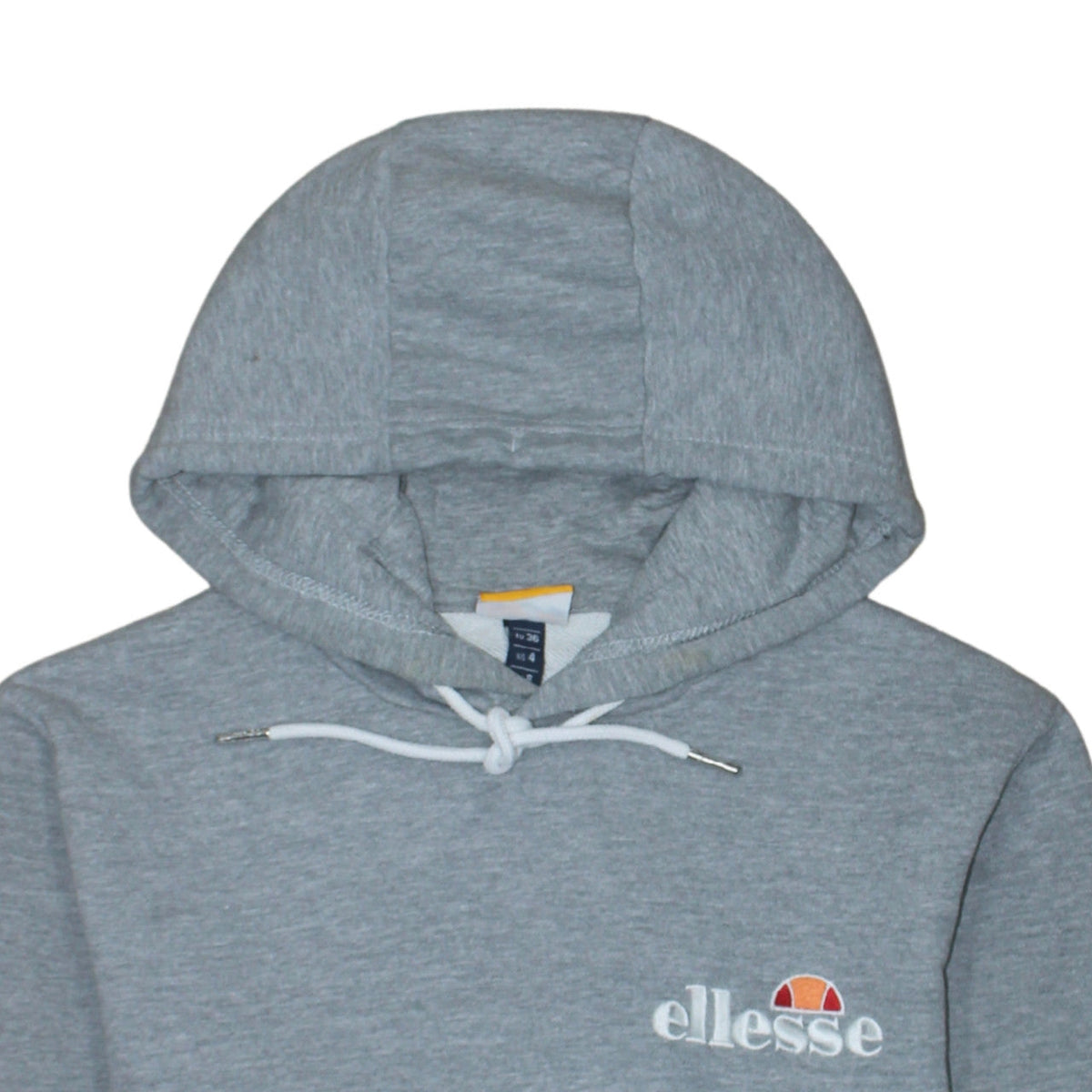 Ellesse Womens Grey Hoodie UK 8 Pullover Hooded Sweatshirt