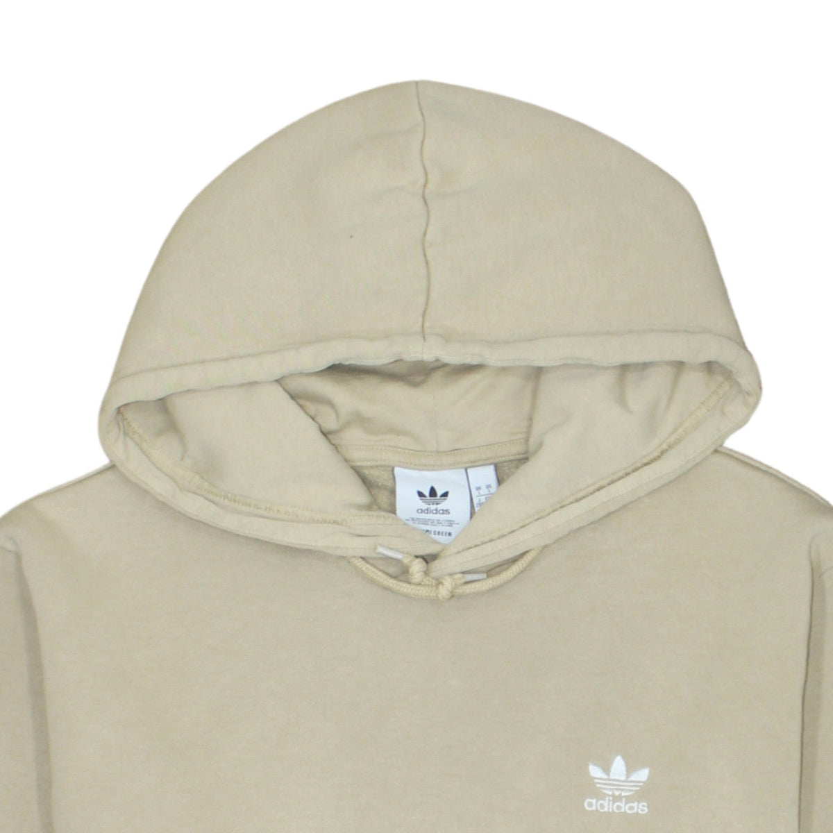 Adidas Men’s Beige Pullover Hoodie L Regular Fit Fleece Sweatshirt