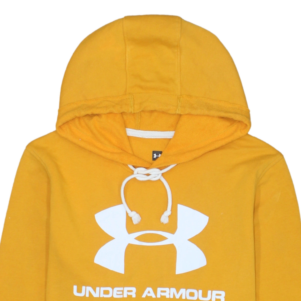 Under Armour Men Yellow Pullover Hoodie Small Regular Fit Sportswear