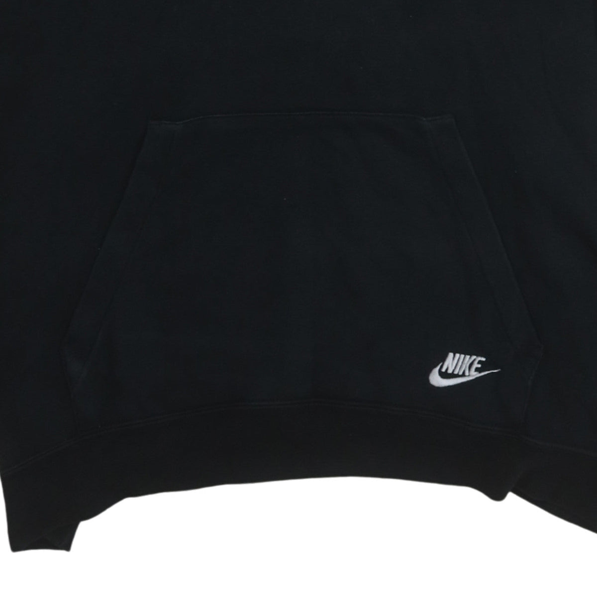 Nike Women Black Lace Up Pullover Hoodie Medium Cotton Blend